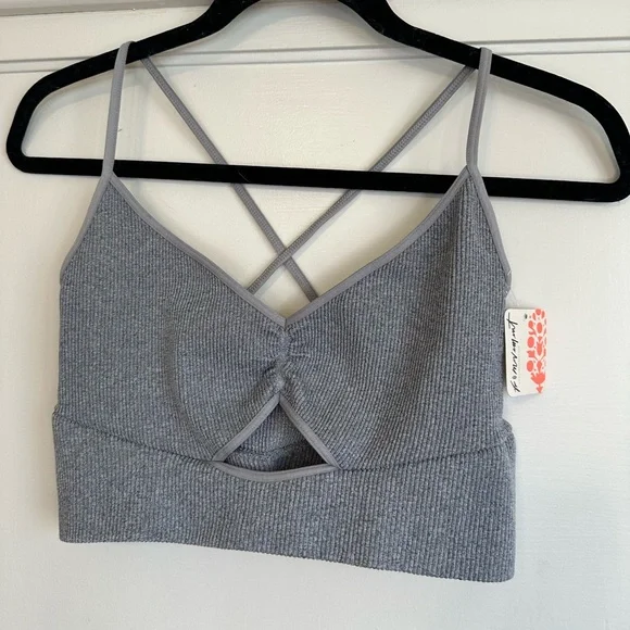 NWT Free People Movement Free Throw Strappy Back Cutout Gray XL - Picture 8 of 11